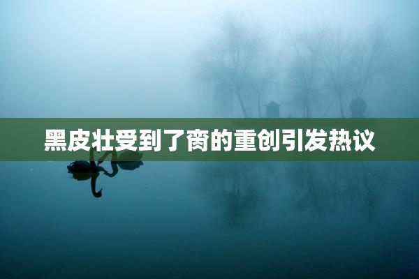 黑皮壮受到了脔的重创引发热议