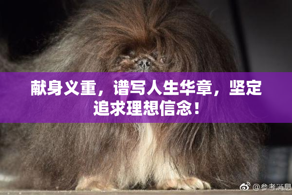 献身义重，谱写人生华章，坚定追求理想信念！