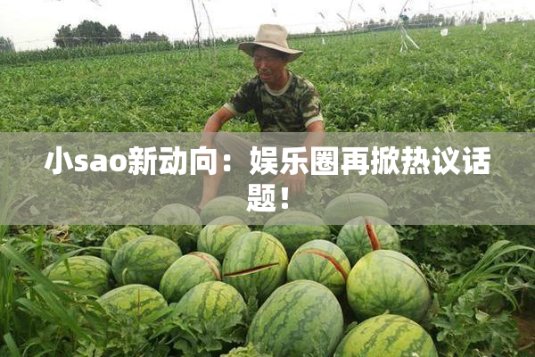 小sao新动向：娱乐圈再掀热议话题！