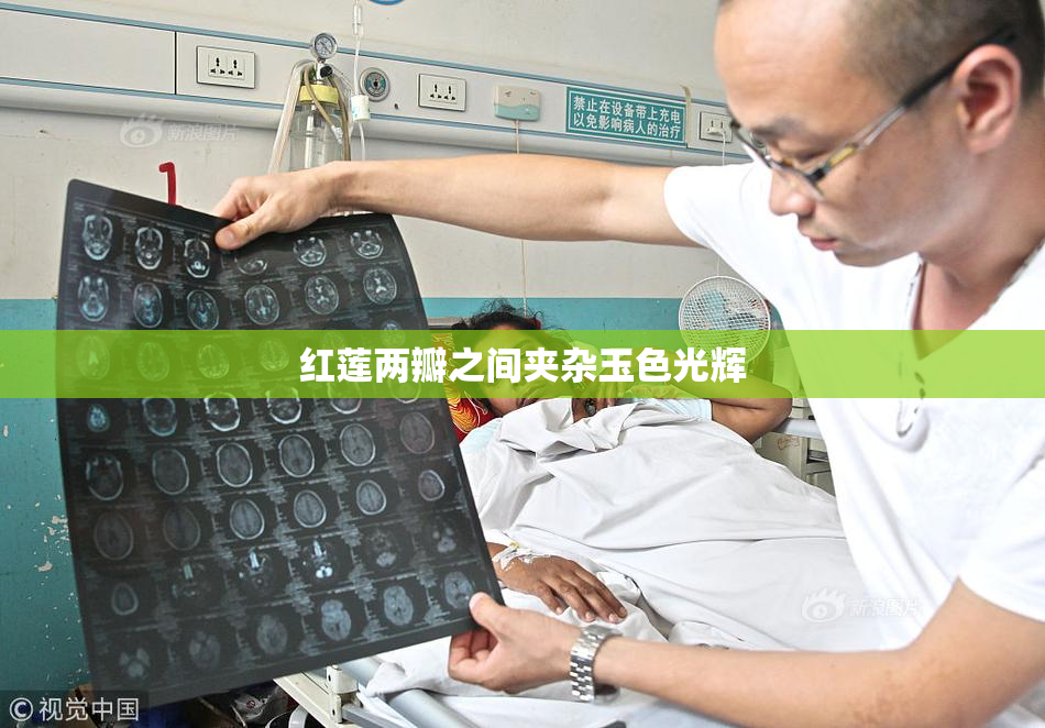 红莲两瓣之间夹杂玉色光辉