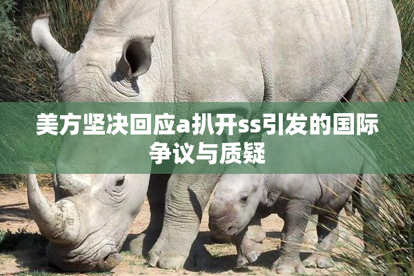 美方坚决回应a扒开ss引发的国际争议与质疑