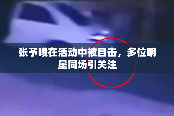 张予曦在活动中被目击，多位明星同场引关注