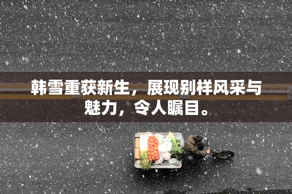 韩雪重获新生，展现别样风采与魅力，令人瞩目。