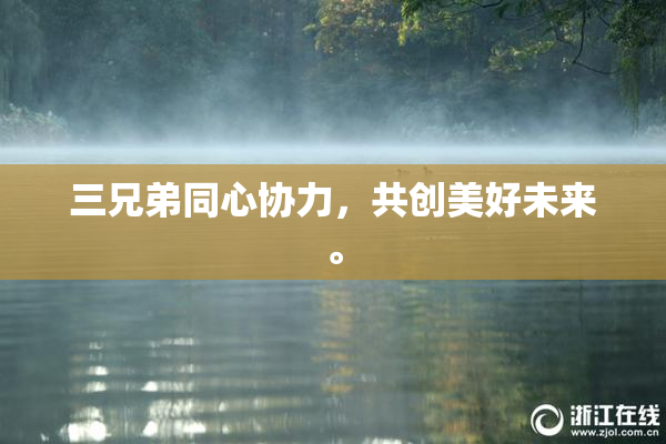三兄弟同心协力，共创美好未来。