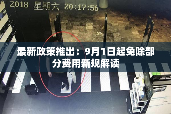 最新政策推出：9月1日起免除部分费用新规解读
