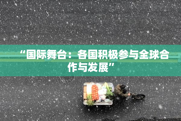 “国际舞台：各国积极参与全球合作与发展”