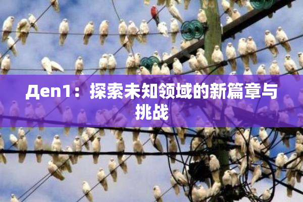 Дen1：探索未知领域的新篇章与挑战