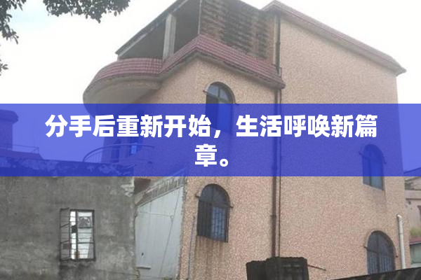 分手后重新开始，生活呼唤新篇章。