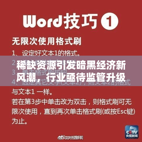 稀缺资源引发暗黑经济新风潮，行业亟待监管升级