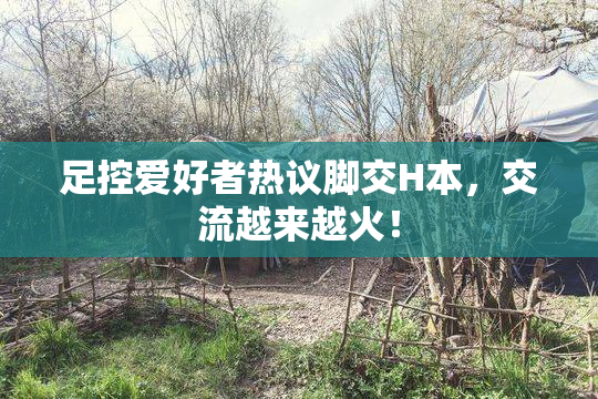 足控爱好者热议脚交H本，交流越来越火！