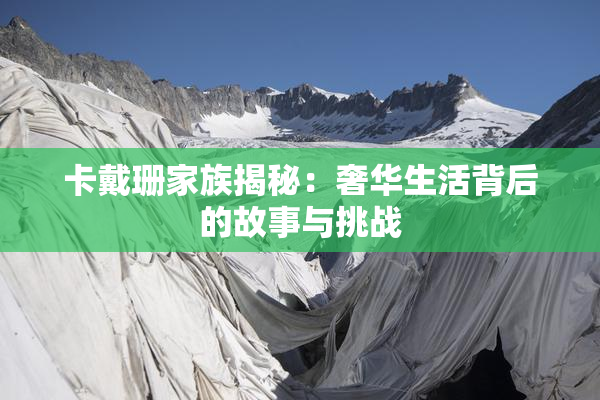 卡戴珊家族揭秘：奢华生活背后的故事与挑战