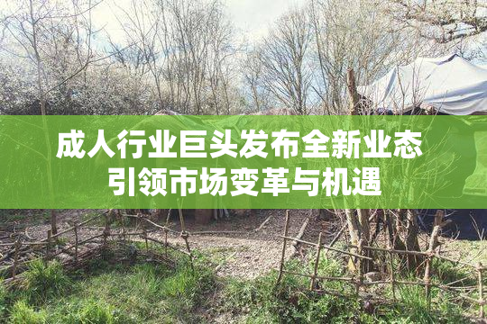成人行业巨头发布全新业态 引领市场变革与机遇