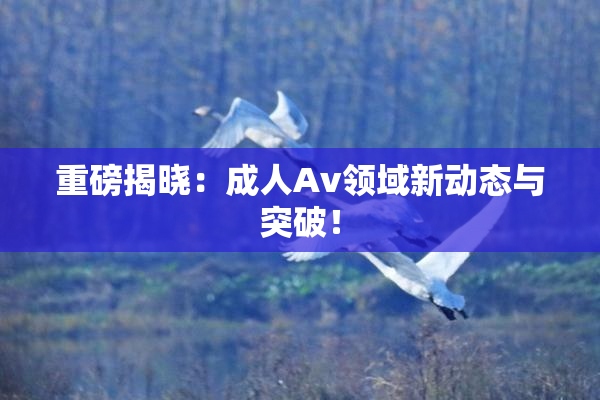 重磅揭晓：成人Av领域新动态与突破！