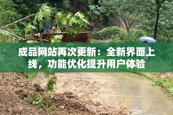 成品网站再次更新：全新界面上线，功能优化提升用户体验
