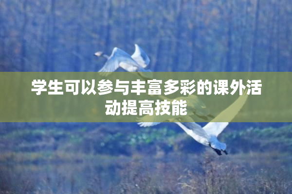 学生可以参与丰富多彩的课外活动提高技能