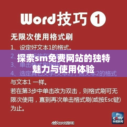 探索sm免费网站的独特魅力与使用体验