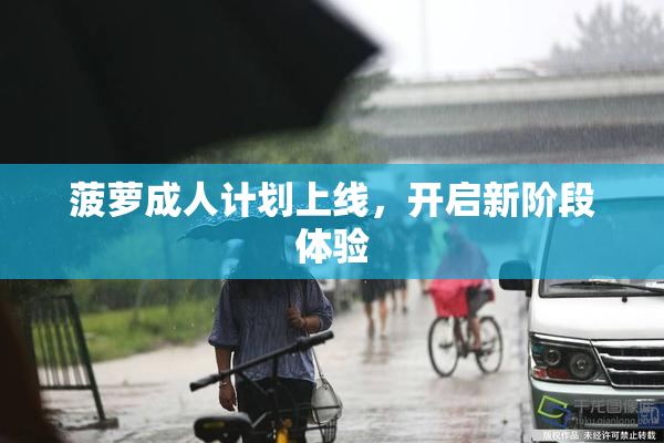 菠萝成人计划上线，开启新阶段体验