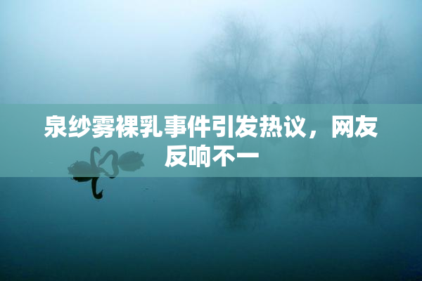 泉纱雾裸乳事件引发热议，网友反响不一