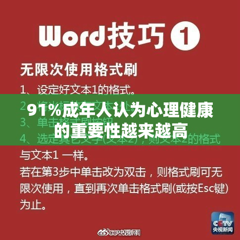 91%成年人认为心理健康的重要性越来越高