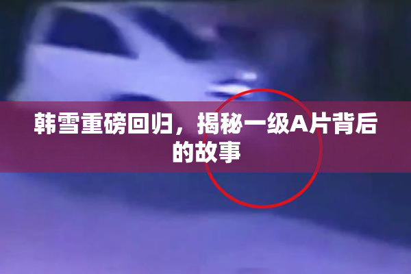 韩雪重磅回归，揭秘一级A片背后的故事