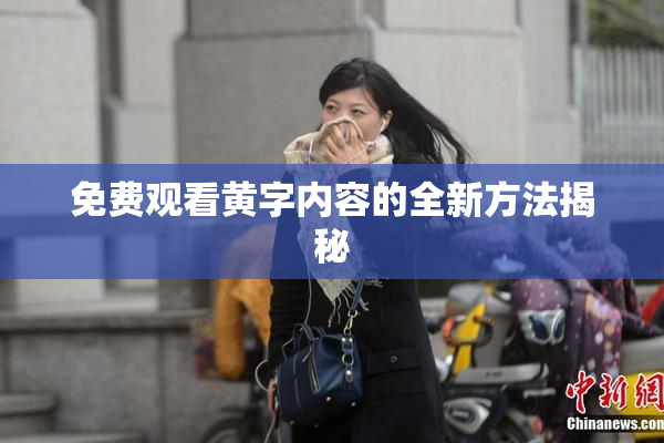 免费观看黄字内容的全新方法揭秘