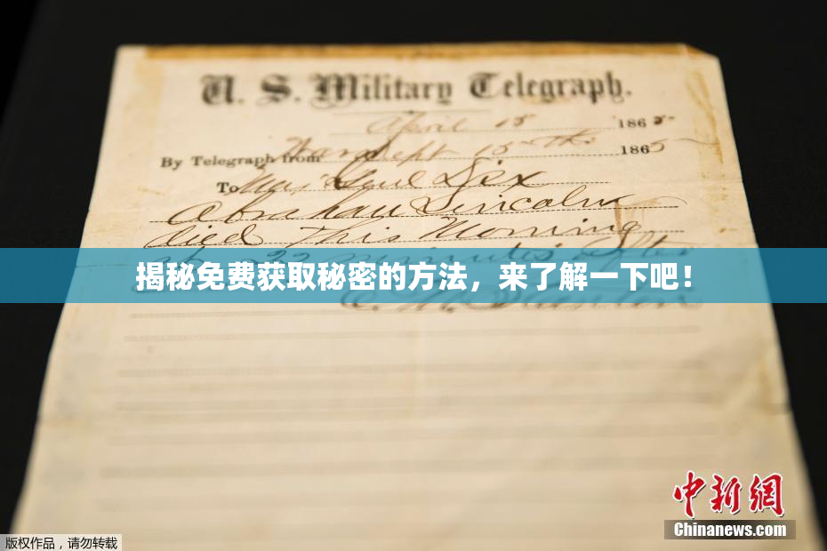 揭秘免费获取秘密的方法，来了解一下吧！