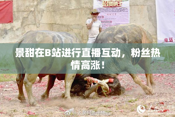 景甜在B站进行直播互动，粉丝热情高涨！