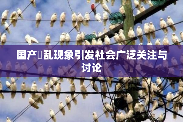 国产婬乱现象引发社会广泛关注与讨论