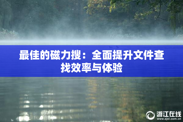 最佳的磁力搜：全面提升文件查找效率与体验