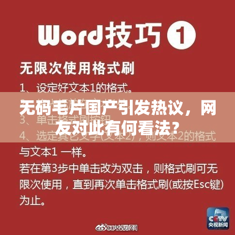 无码毛片国产引发热议，网友对此有何看法？