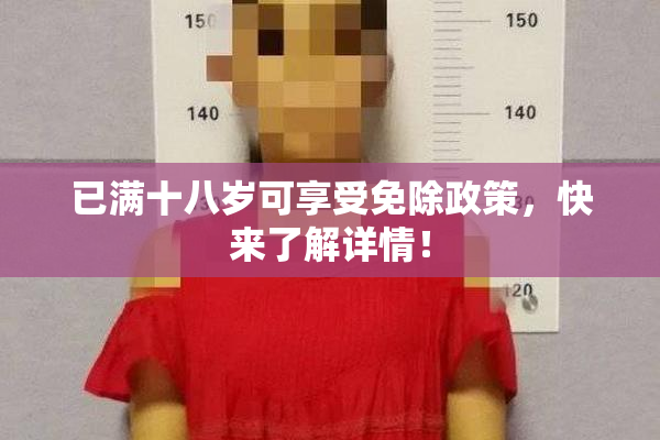 已满十八岁可享受免除政策，快来了解详情！