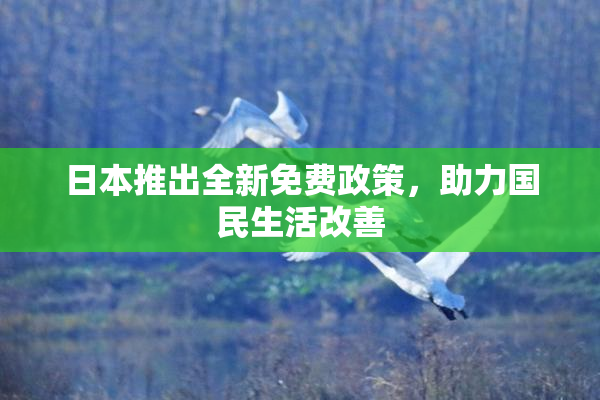 日本推出全新免费政策，助力国民生活改善