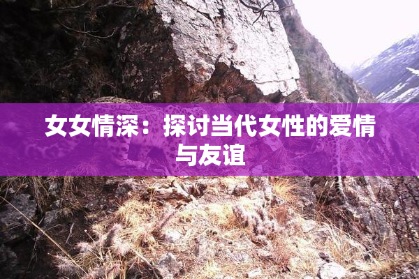 女女情深：探讨当代女性的爱情与友谊