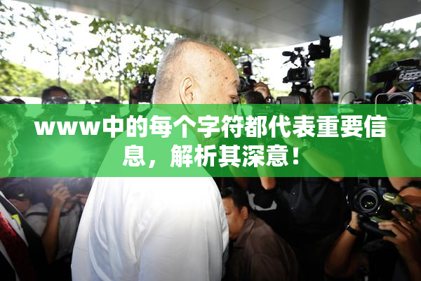 www中的每个字符都代表重要信息，解析其深意！