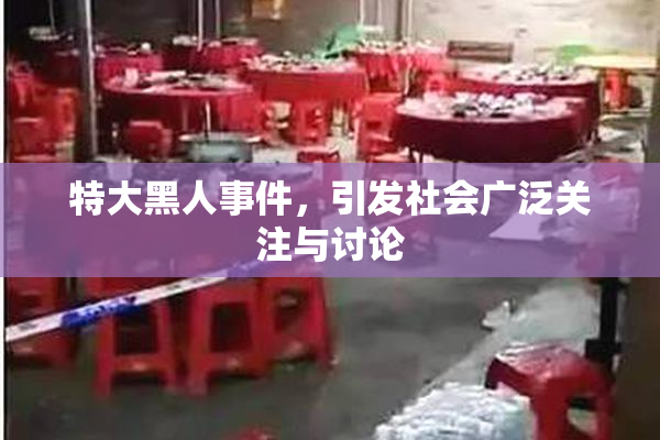 特大黑人事件，引发社会广泛关注与讨论