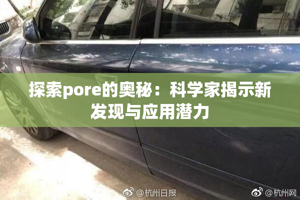 探索pore的奥秘：科学家揭示新发现与应用潜力