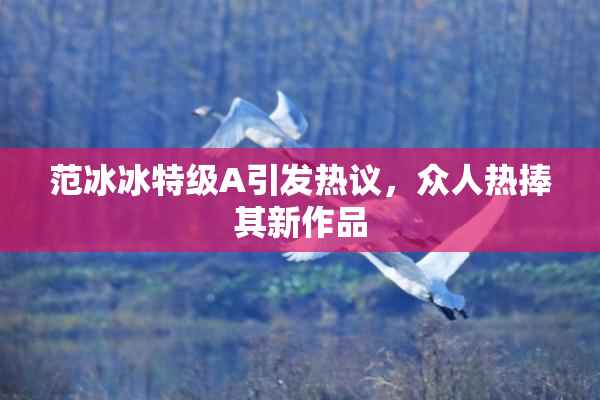 范冰冰特级A引发热议，众人热捧其新作品