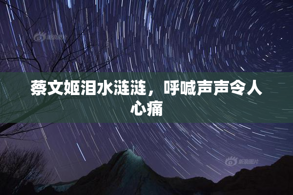 蔡文姬泪水涟涟，呼喊声声令人心痛