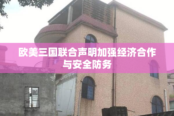 欧美三国联合声明加强经济合作与安全防务