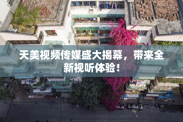 天美视频传媒盛大揭幕，带来全新视听体验！