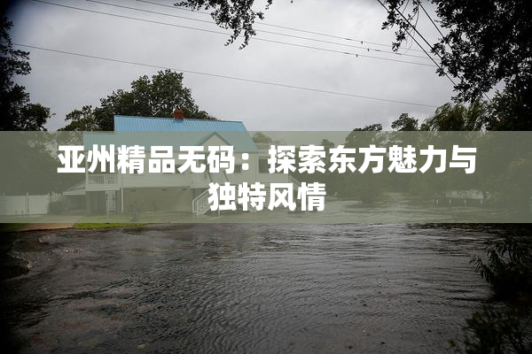亚州精品无码：探索东方魅力与独特风情