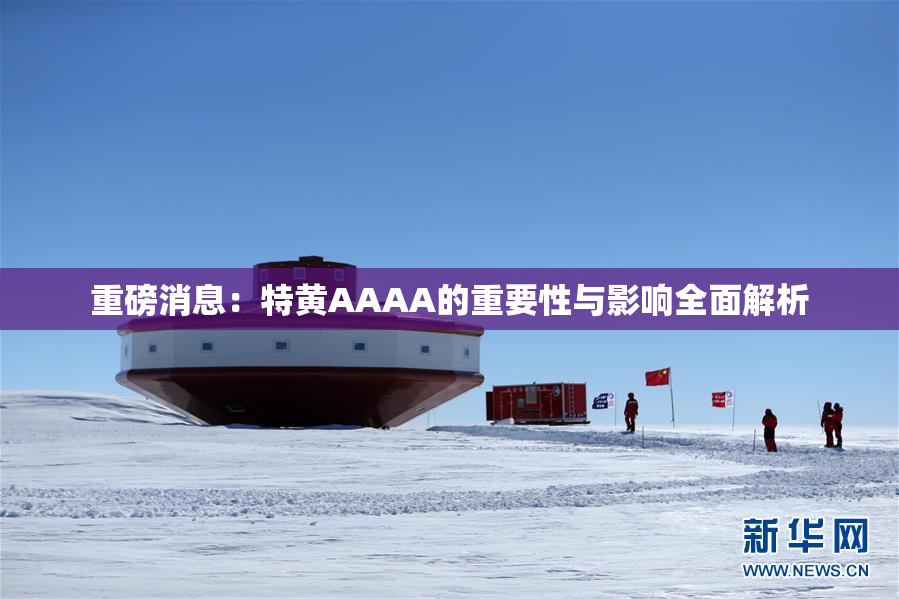 重磅消息：特黄AAAA的重要性与影响全面解析