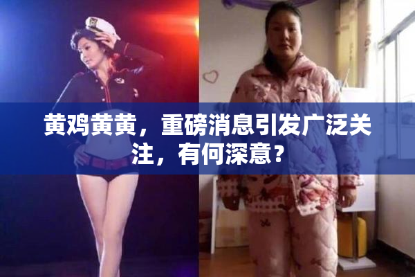 黄鸡黄黄，重磅消息引发广泛关注，有何深意？