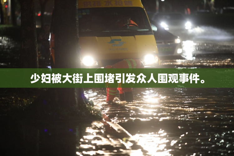 少妇被大街上围堵引发众人围观事件。