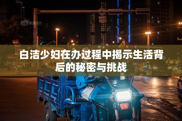 白洁少妇在办过程中揭示生活背后的秘密与挑战