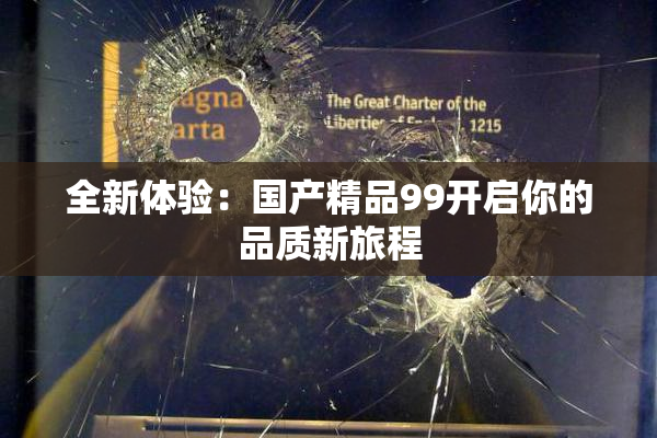 全新体验：国产精品99开启你的品质新旅程