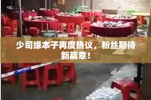少司缘本子再度热议，粉丝期待新篇章！