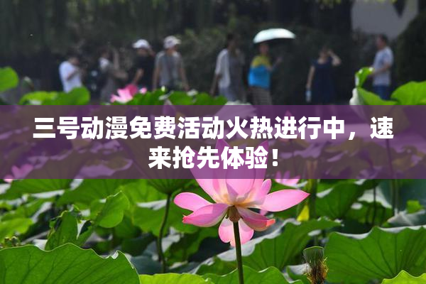 三号动漫免费活动火热进行中，速来抢先体验！