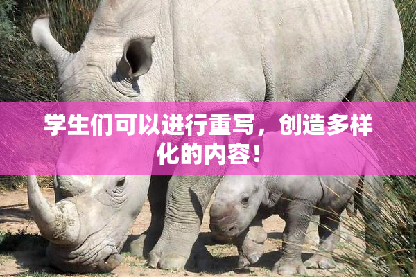 学生们可以进行重写，创造多样化的内容！