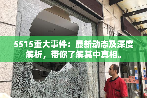 5515重大事件：最新动态及深度解析，带你了解其中真相。